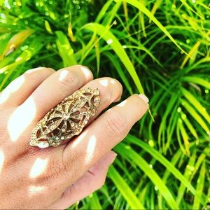 COSTUME JEWELRY RING bling fake rose gold